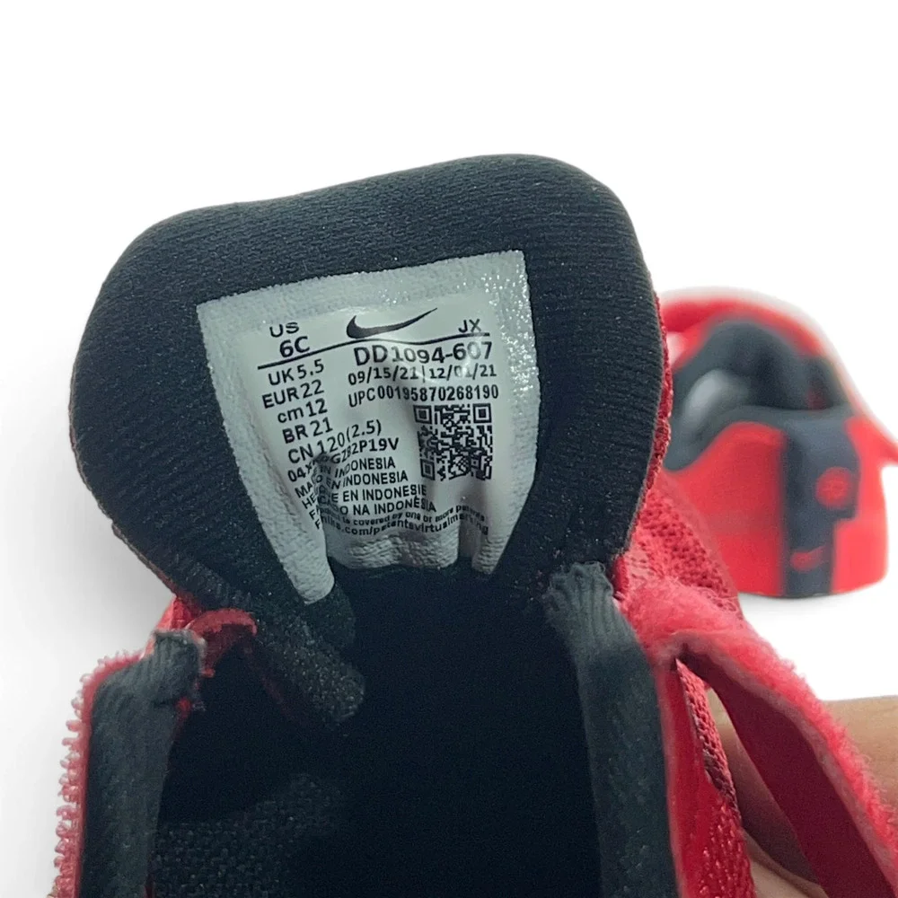 Nike Revolution 6 Toddler Red Black Running Sneakers Size 6C